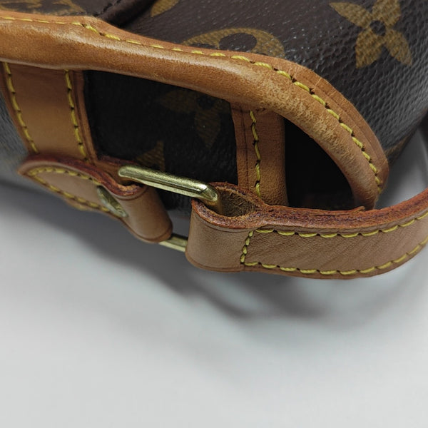 SOLOGNE PM Monogram Coated Canvas Brown