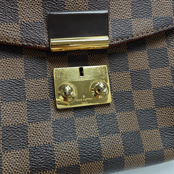 CROISETTE Damier Ebene Coated Canvas Brown