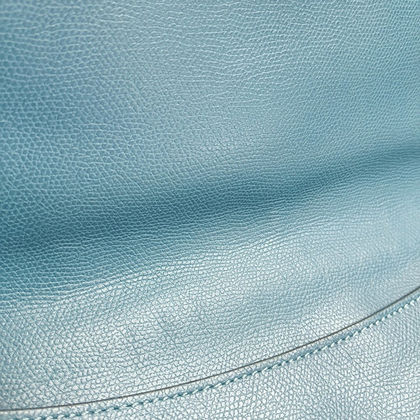 Calfskin Shoulder Bag Blue