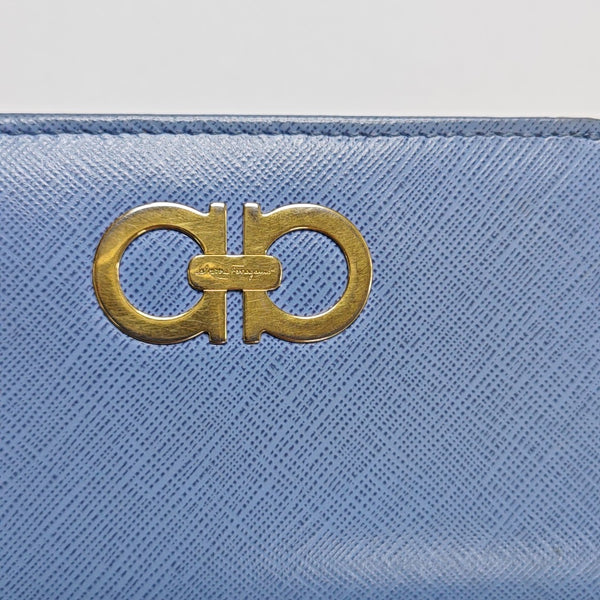Authenticated pre-owned Gancini Leather Blue Wallet - Wallet at Looply
