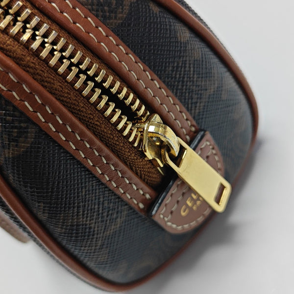 TRIOMPHE CANVAS Mini Coated Canvas Brown