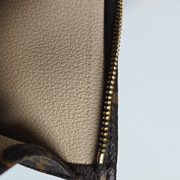 TOILET POCKET 19 Monogram Coated Canvas Brown