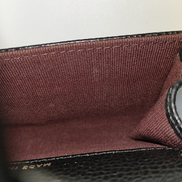 CLASSIC FLAP Quilted Grained Calfskin Black Wallet