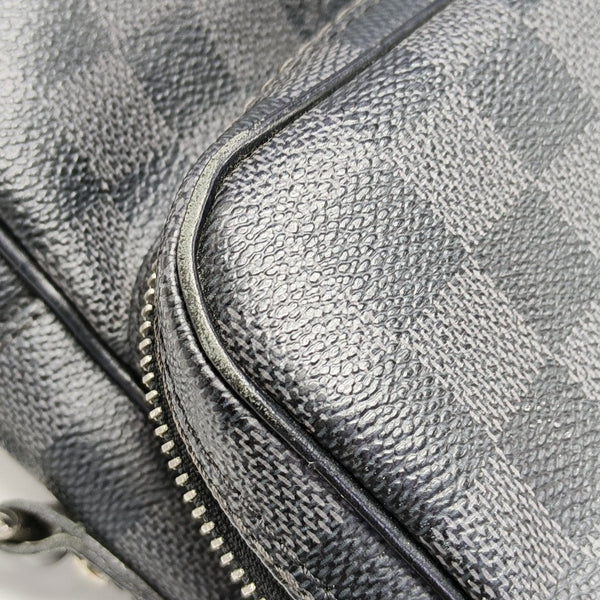 REM Damier Graphite Coated Canvas Gray