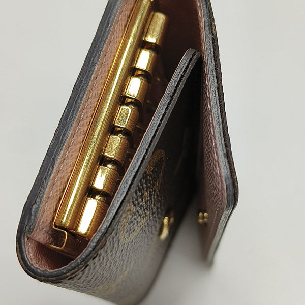 Monogram Coated Canvas Key Pouch Brown
