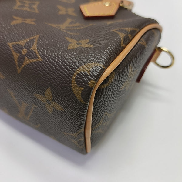 SPEEDY Nano Monogram Coated Canvas Brown