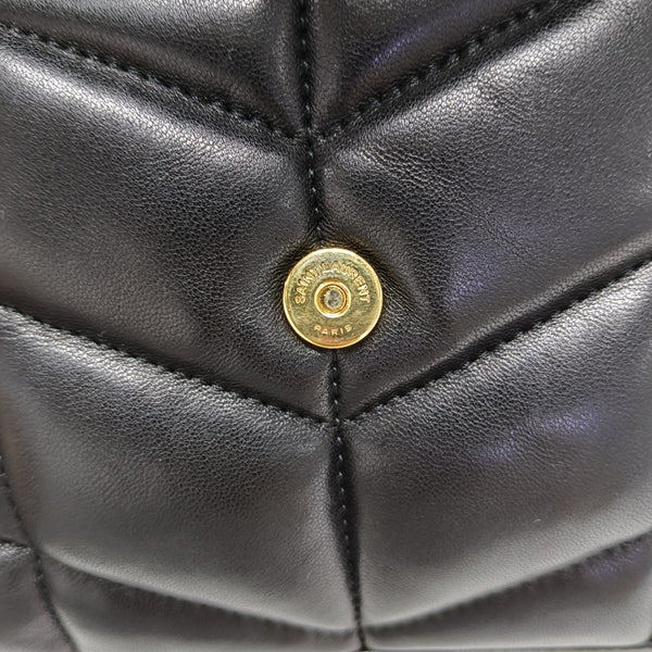 PUFFER Mini Chevron Lambskin Black