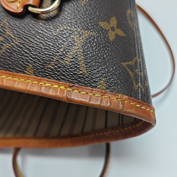 NEVERFULL MM Monogram Coated Canvas Brown