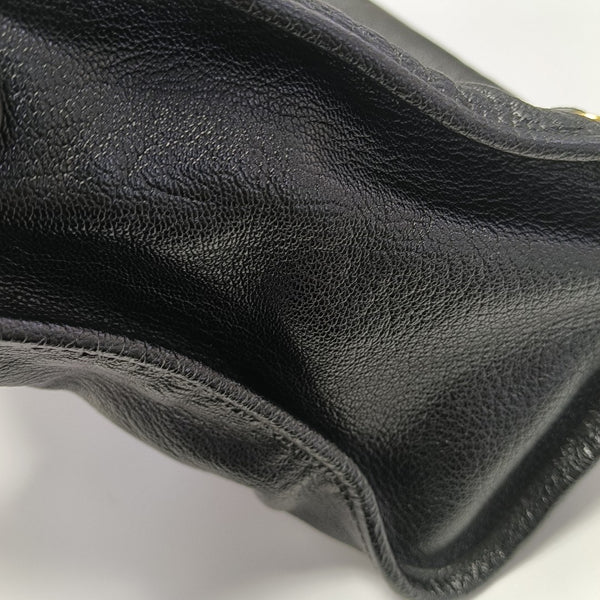 Classic Metallic Edge City Medium Lambskin Black