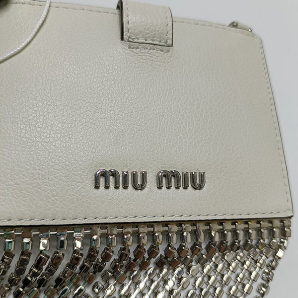 Fringed Calfskin White