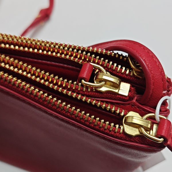 TRIO Small Calfskin Red