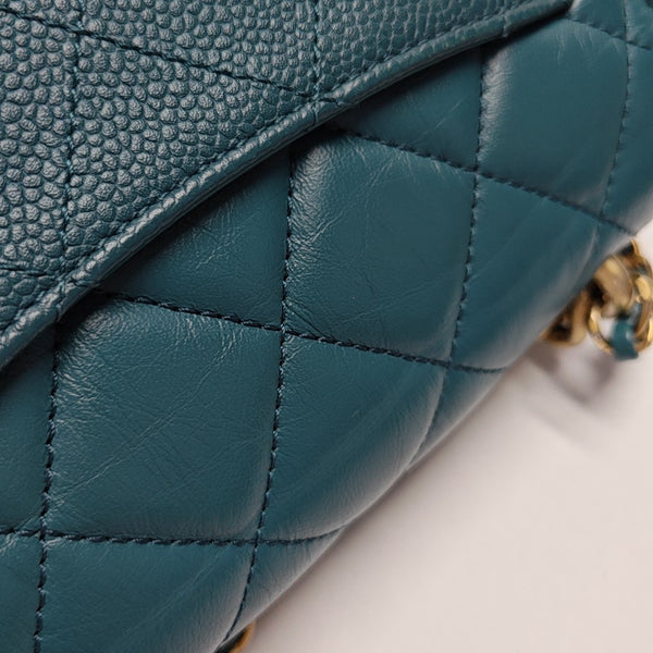 Quilted Calfskin Blue