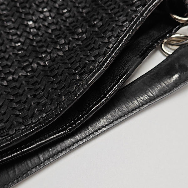Calfskin Top Handle Bag Black