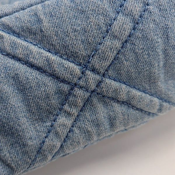 CHANEL 19 Small Quilted Canvas Blue