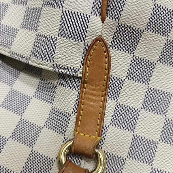TOTALLY MM Damier Azur Coated Canvas White