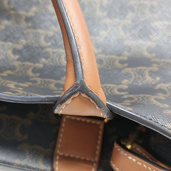 CABAS CELINE Small Coated Canvas Brown