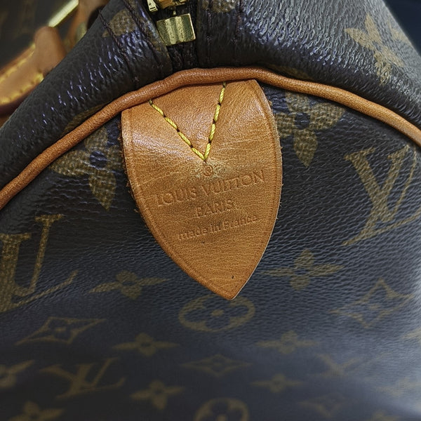SPEEDY 30 Monogram Coated Canvas Brown