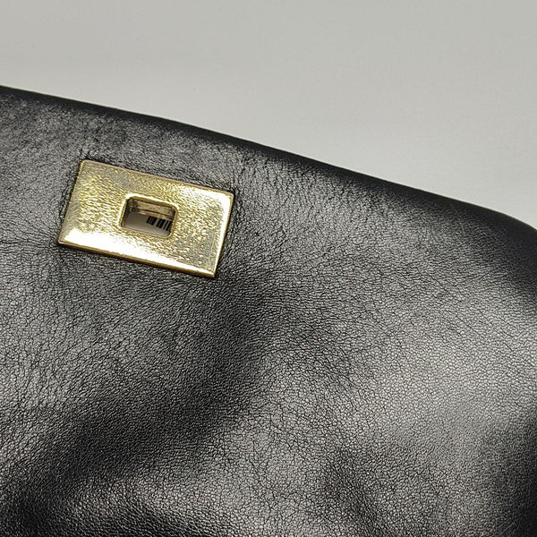Cannage Lambskin Shoulder Bag Black
