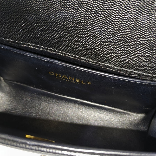 BOY CHANEL Small Quilted Grained Calfskin Black
