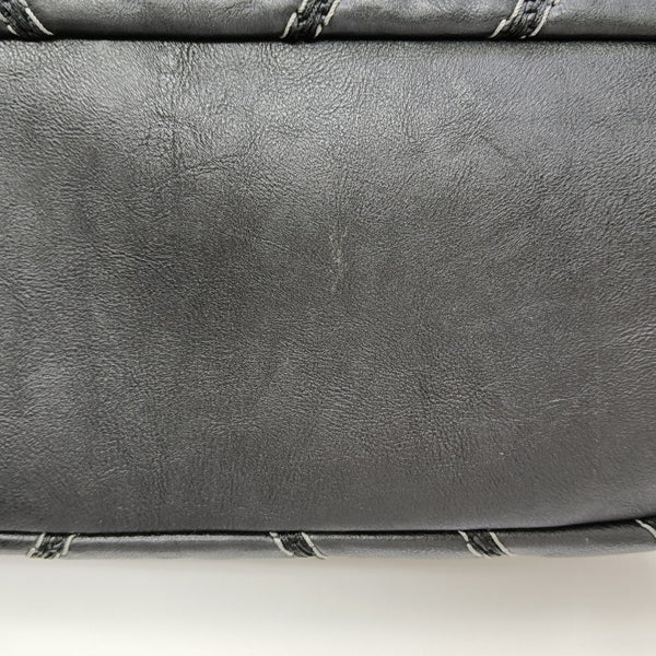 Quilted Calfskin Shoulder Bag Black