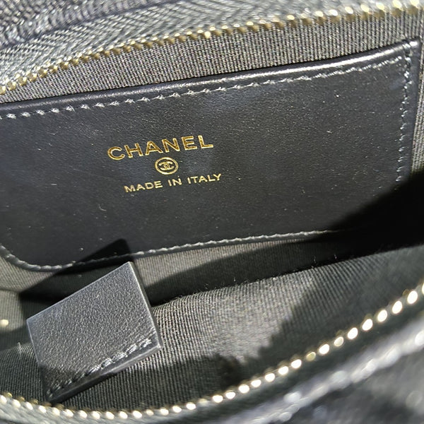 Quilted Grained Calfskin Mini Black