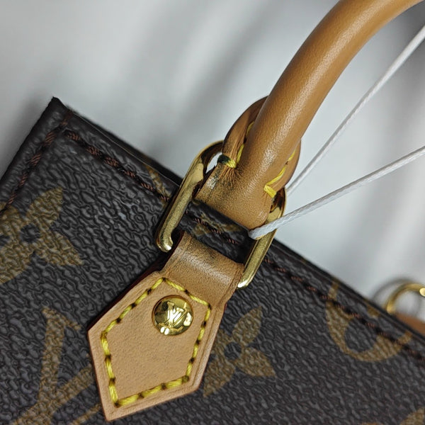 SAC PLAT Mini Monogram Coated Canvas Brown