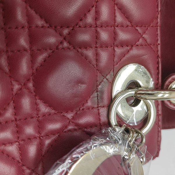 Lady Dior Small Cannage Lambskin Red