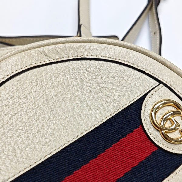 Authenticated pre-owned Ophidia Mini Calfskin White - Backpack at Looply