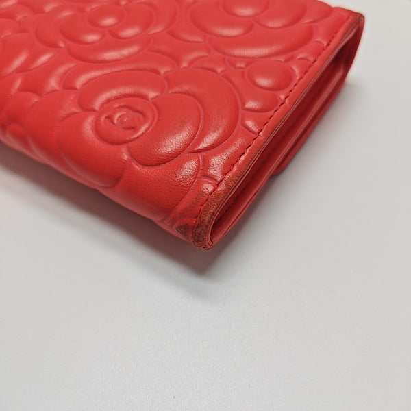 Quilted Lambskin Wallet Red