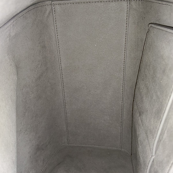 Leather Tote Bag Gray