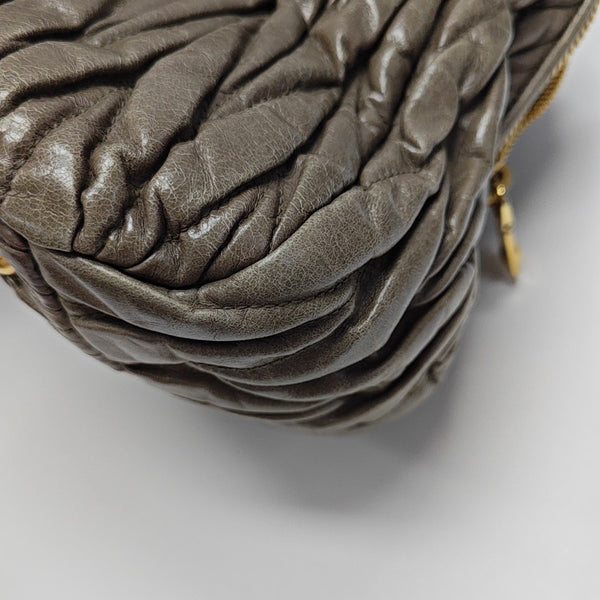 Madras Quilted Lambskin Green