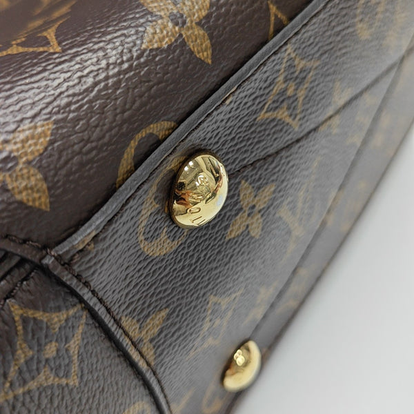 MONTAIGNE MM Monogram Coated Canvas Brown