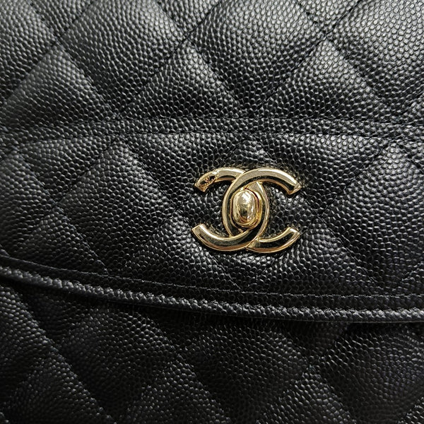 Quilted Grained Calfskin Black