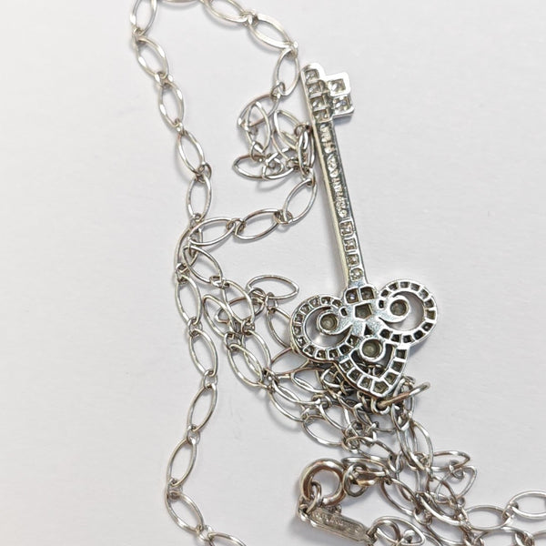 18k White Gold Silver Jewelry Set