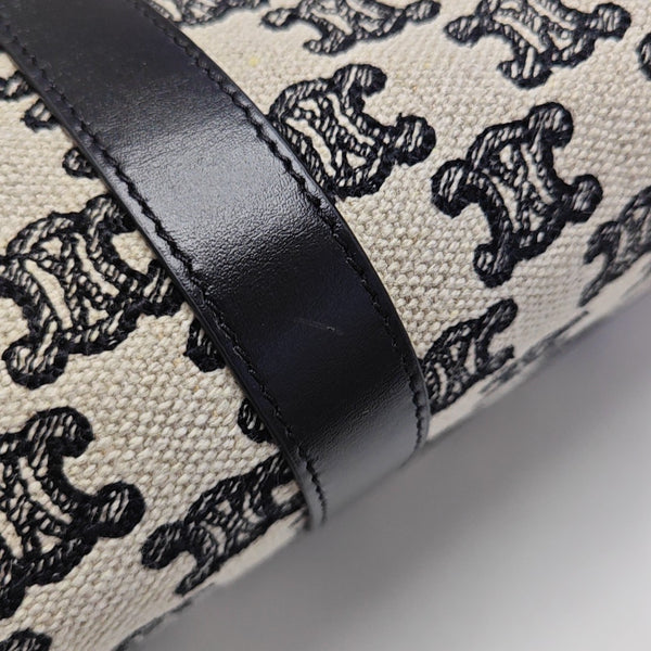 Fabric Top Handle Bag Small White