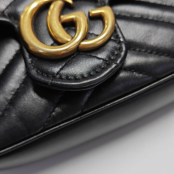 GG Marmont Mini Quilted Calfskin Black