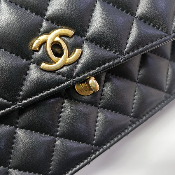 TRENDY CC Quilted Lambskin Black
