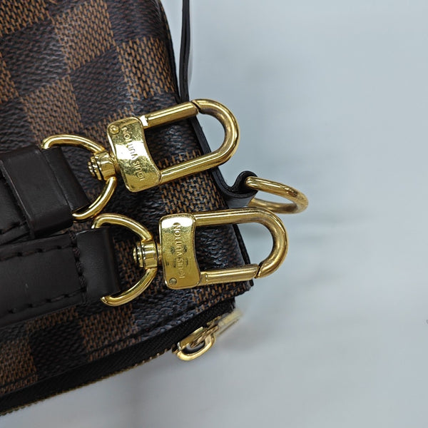 SIENA Damier Ebene Coated Canvas Brown