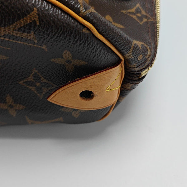 SPEEDY 25 Monogram Coated Canvas Brown