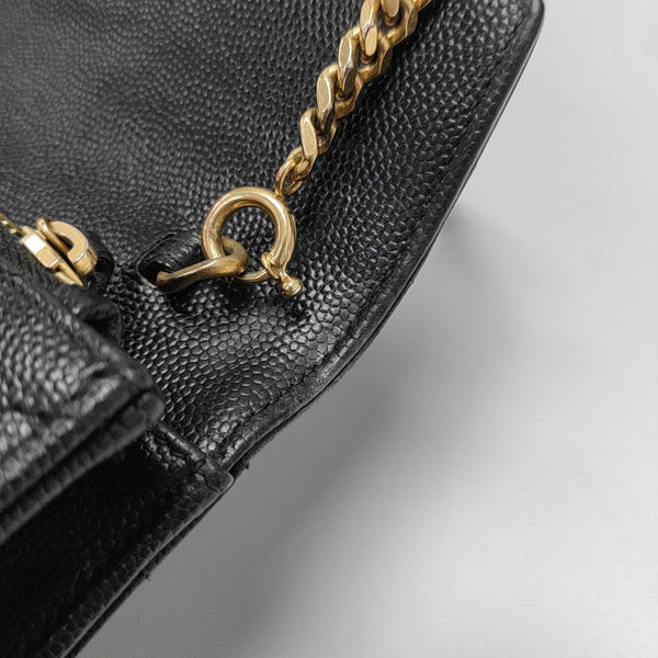 MONOGRAM WOC Chevron Calfskin Black