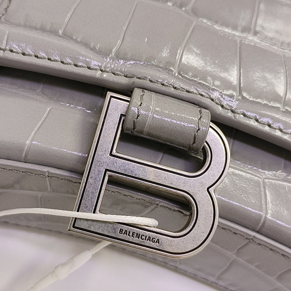 Hourglass Wallet On Chain Mini Calfskin Gray