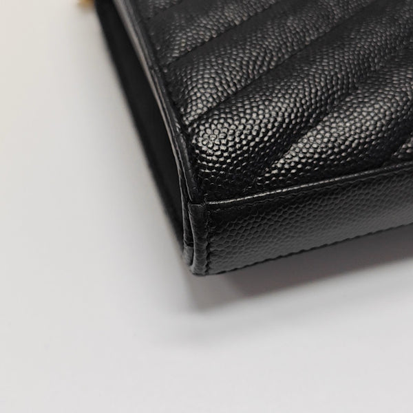 MONOGRAM Medium Chevron Calfskin Black