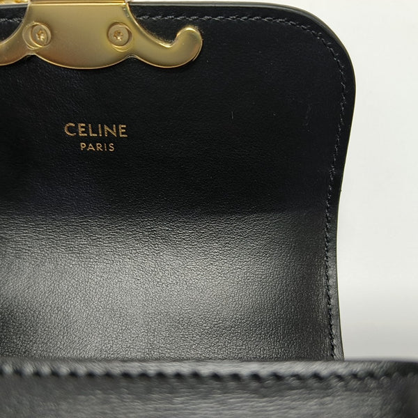 Authenticated pre-owned TRIOMPHE Mini Calfskin Black - Shoulder Bag at Looply