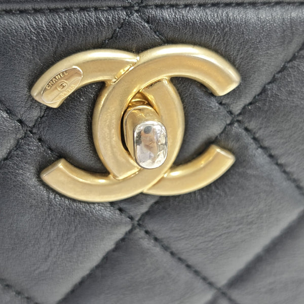 Quilted Calfskin Tote Bag Black