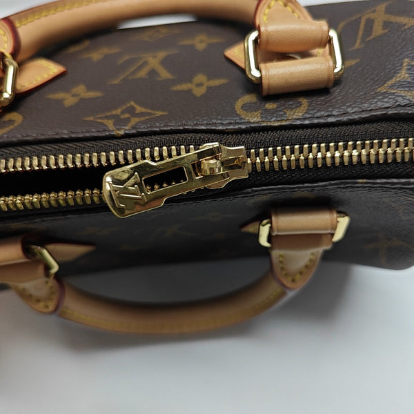 SPEEDY 20 Monogram Coated Canvas Brown