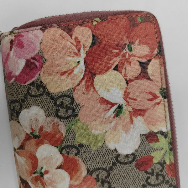 GG Blooms Monogram Coated Canvas Beige Wallet