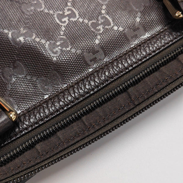 Monogram Coated Canvas Tote Bag Brown