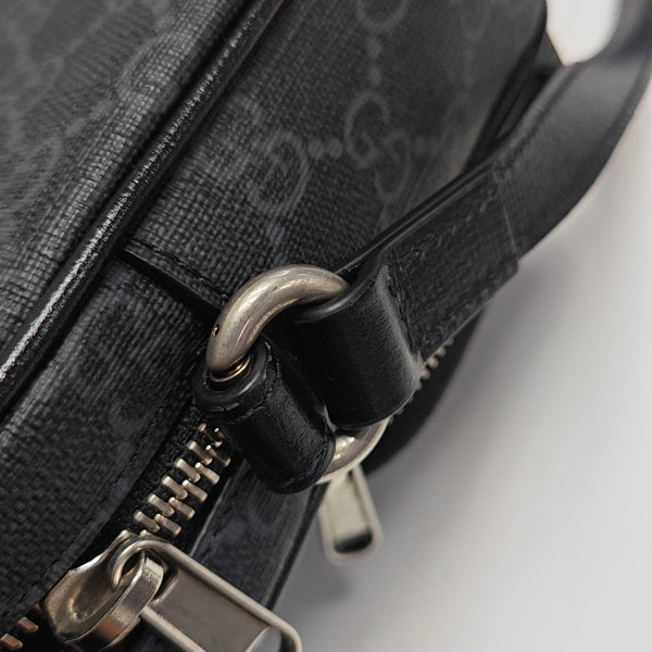 Coated Canvas Shoulder Bag Mini Black