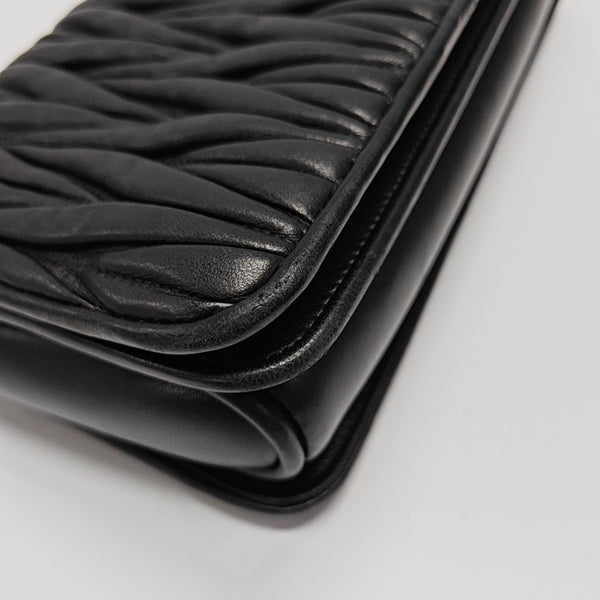 Quilted Lambskin Crossbody Bag Black