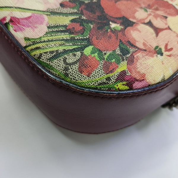 GG Blooms Mini Monogram Coated Canvas Beige
